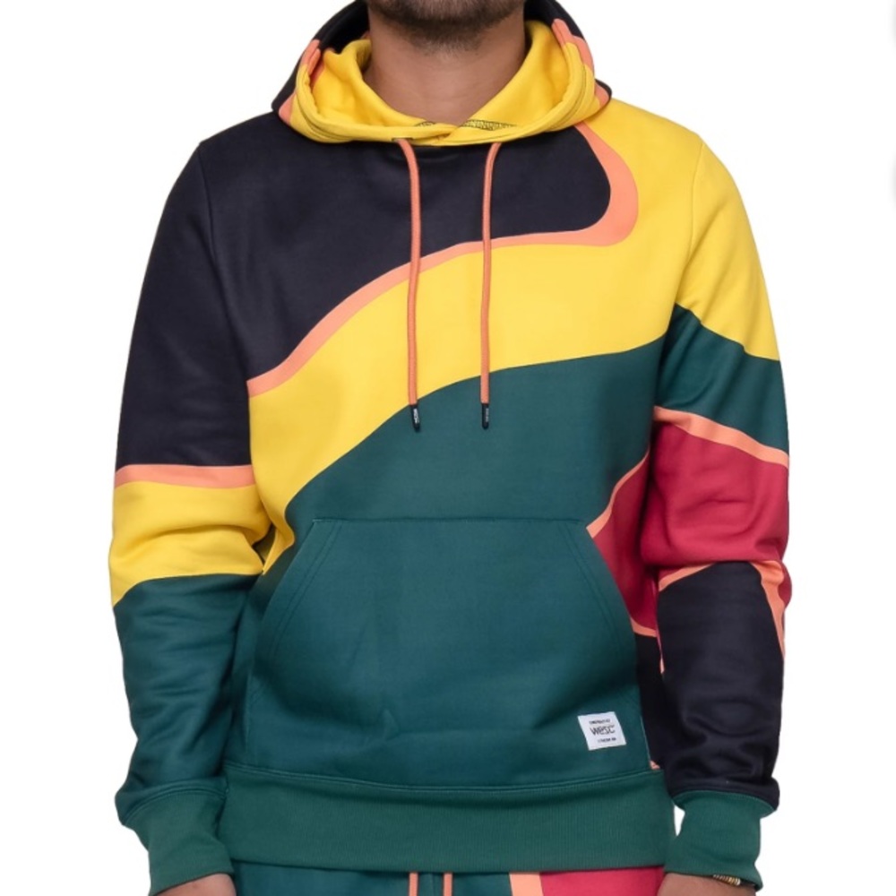 Wesc Multicolor Hoodie - Yellow, Green, Red, Black